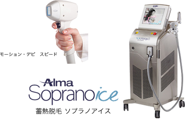 機器:蓄熱脱毛 ソプラノアイス